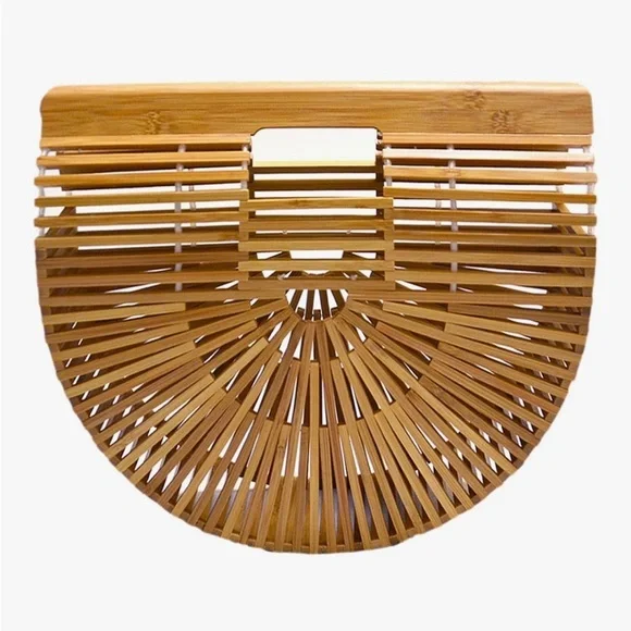 Bamboo Handmade Boho Large Tote Bag - Picture 2 of 7